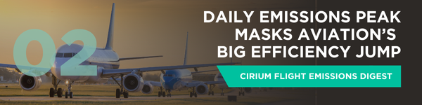 Daily Emissions Peak Masks Aviation's Big Efficiency Jump